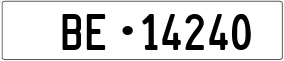 Trailer License Plate